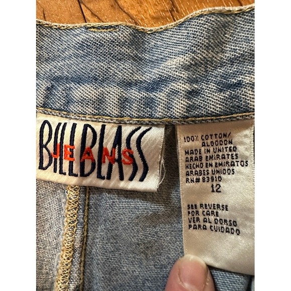 Bill Blass Vintage Denim Shorts Size 12 High Waist Mom Style - Picture 3 of 7
